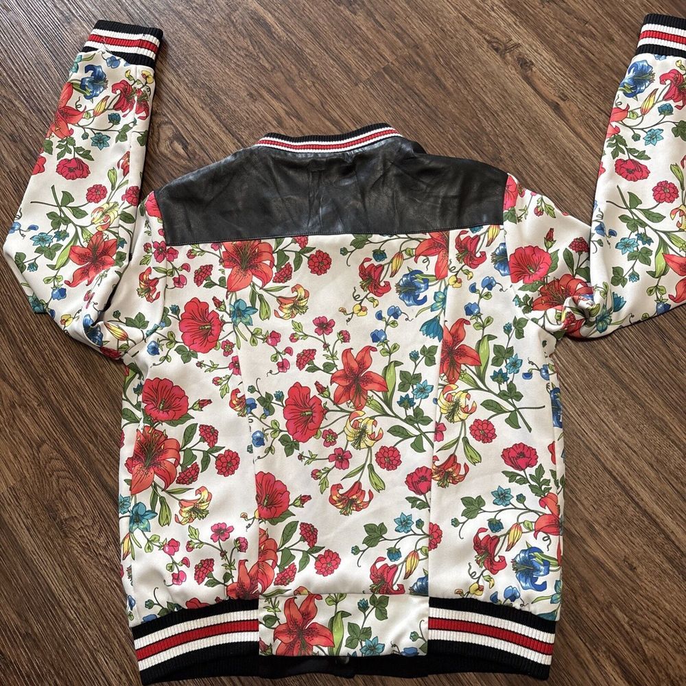 Olivia Culpo x Le Tote Collab Reversible‎ Floral Black Bomber Jacket Size XS - Picture 5 of 11